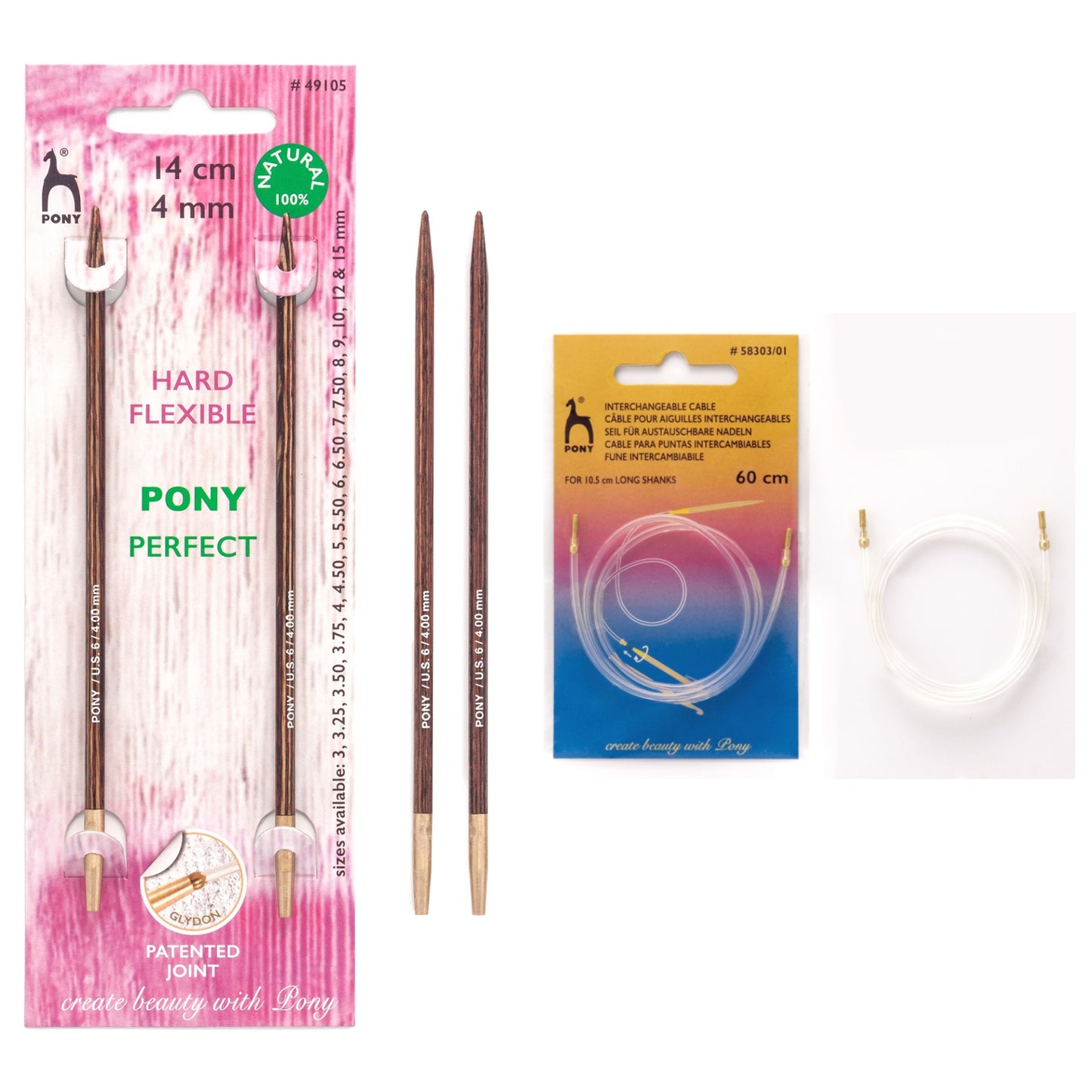 BUNDLE, Pony Perfect "Nadelspitzen 3,5mm + Nadelseil"
