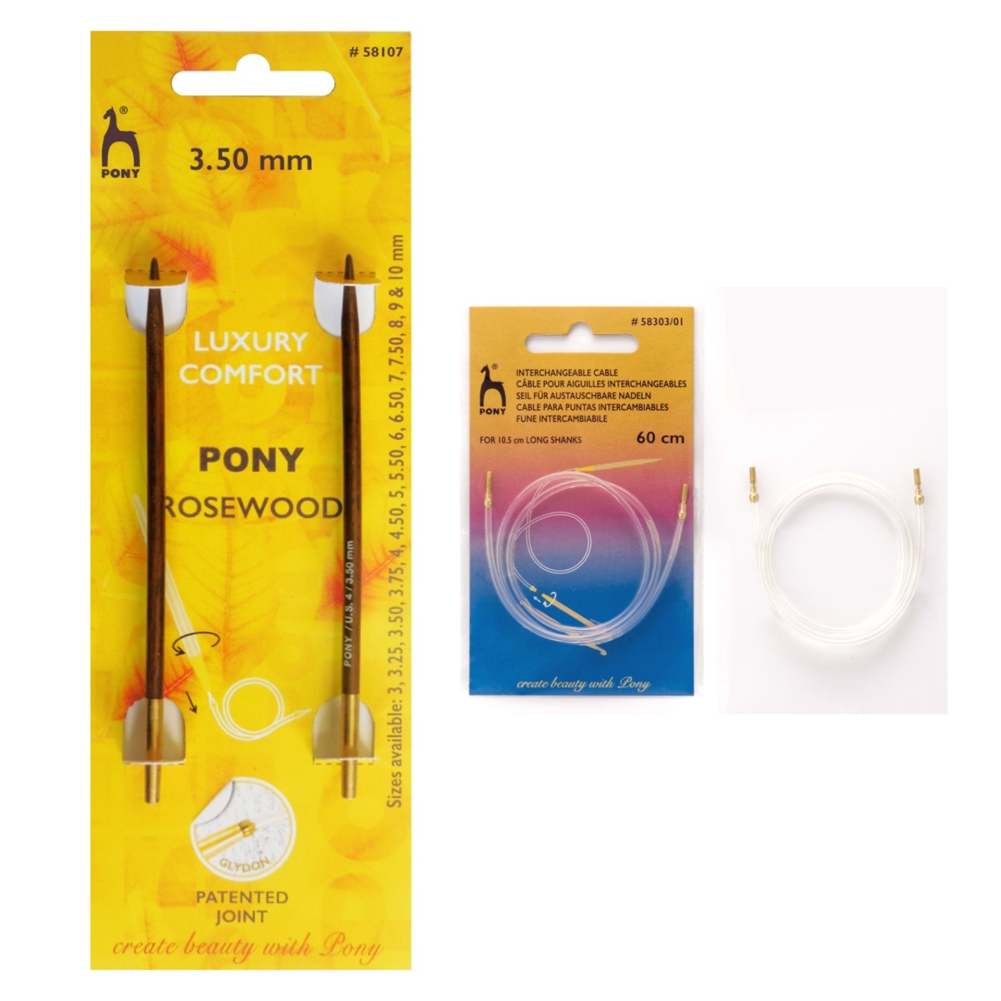 BUNDLE, Pony Rosewood "Nadelspitzen + Nadelseil"