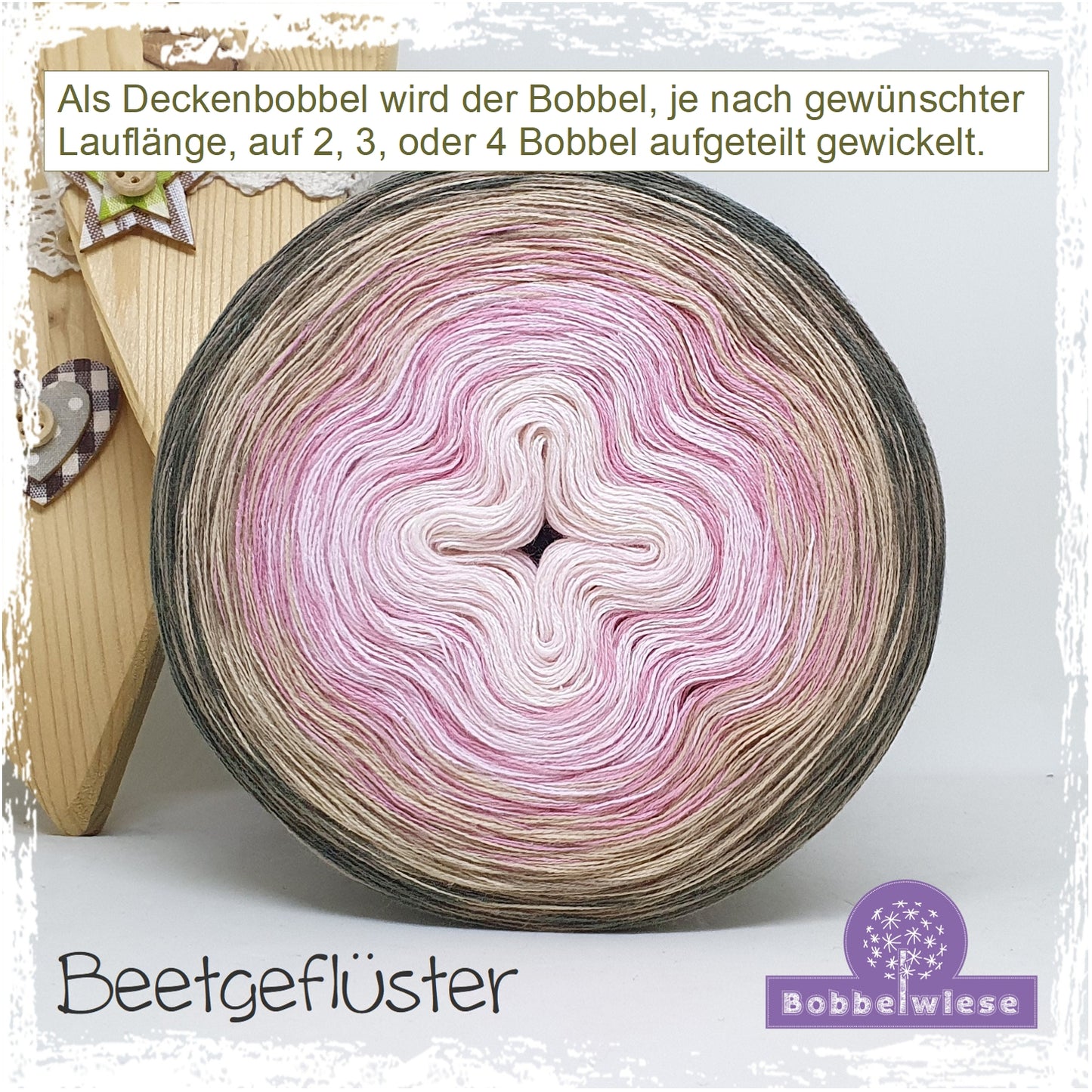 Deckenbobbel / mehrteiliger Bobbel "Beetgeflüster", große Lauflängen wählbar
