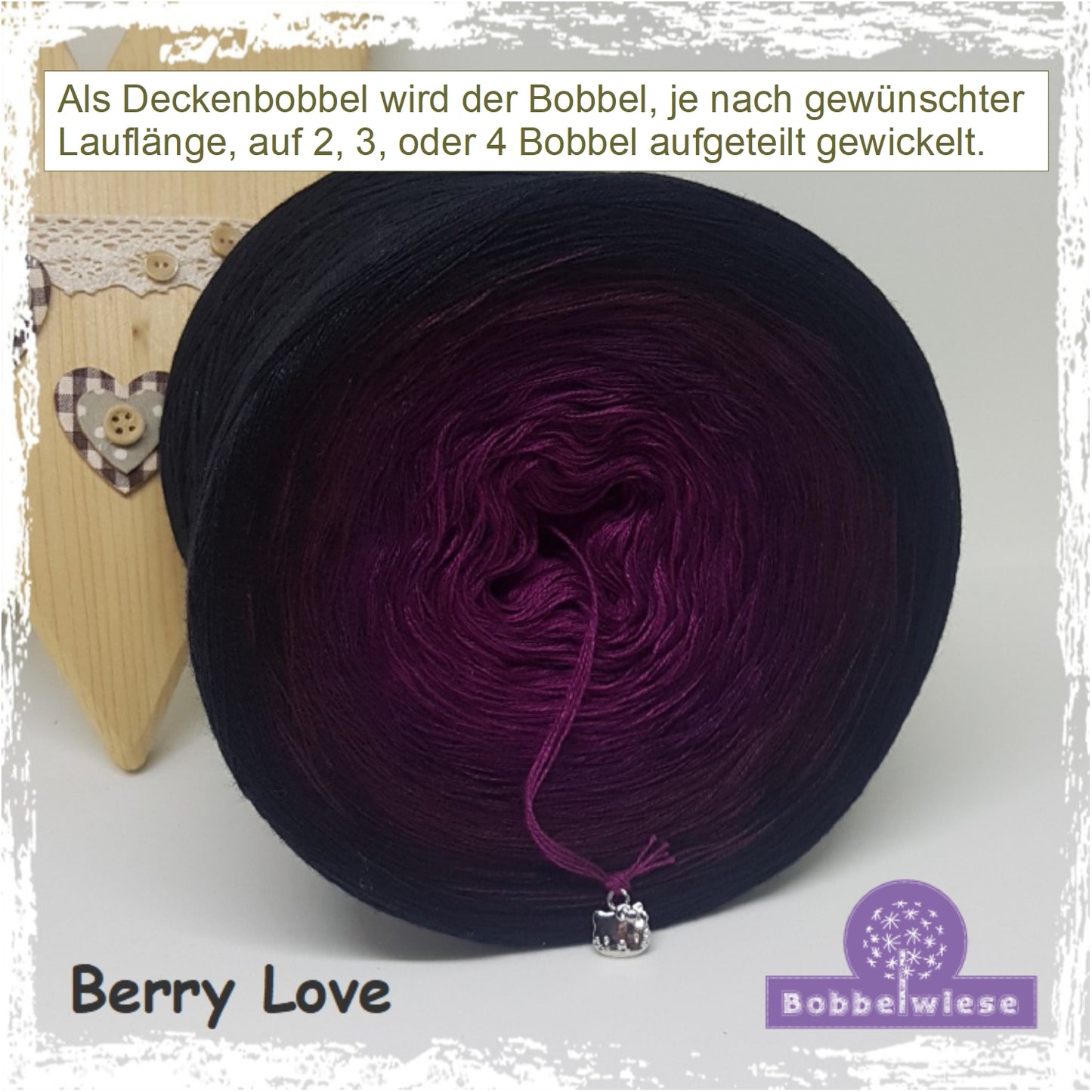 Deckenbobbel "Berry Love", große Lauflängen, mehrteilig