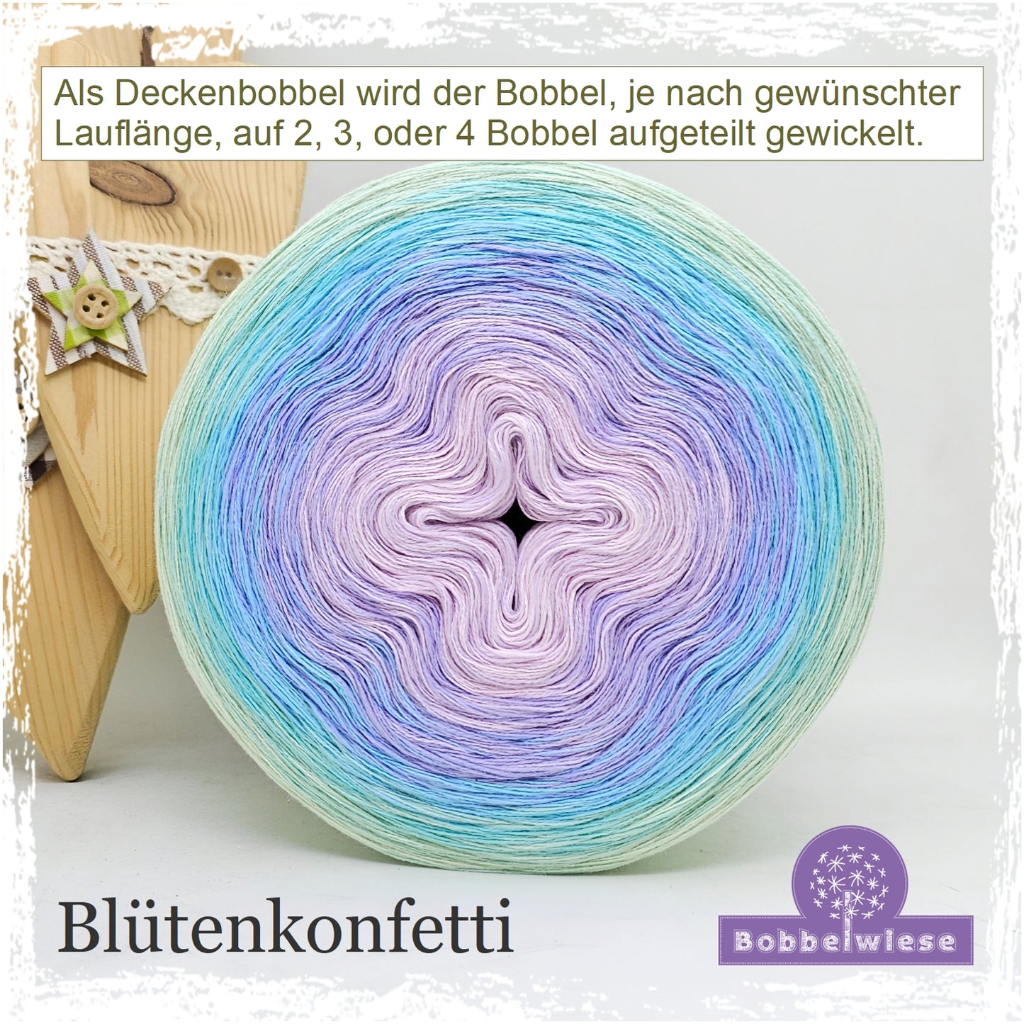 Deckenbobbel "Blütenkonfetti", große Lauflängen, mehrteilig
