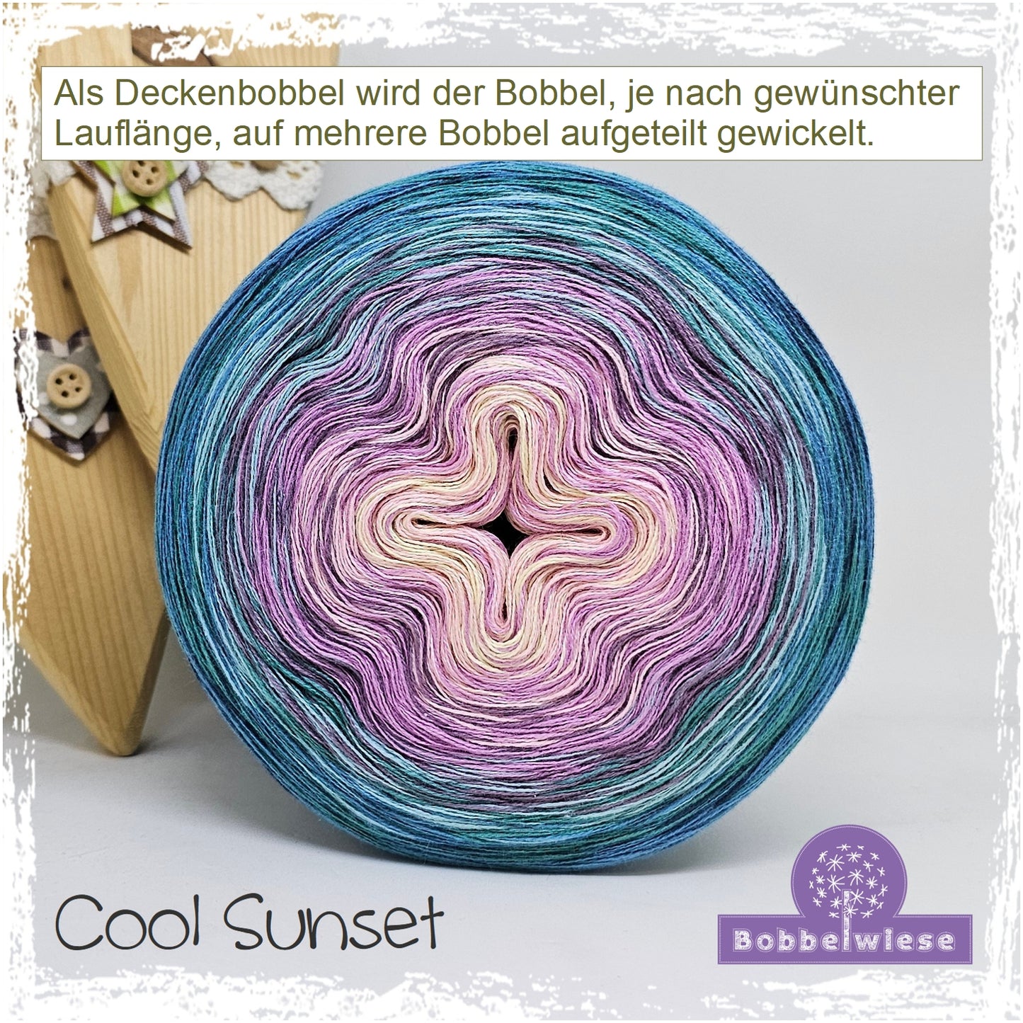 Deckenbobbel "Cool Sunset", große Lauflängen, mehrteilig
