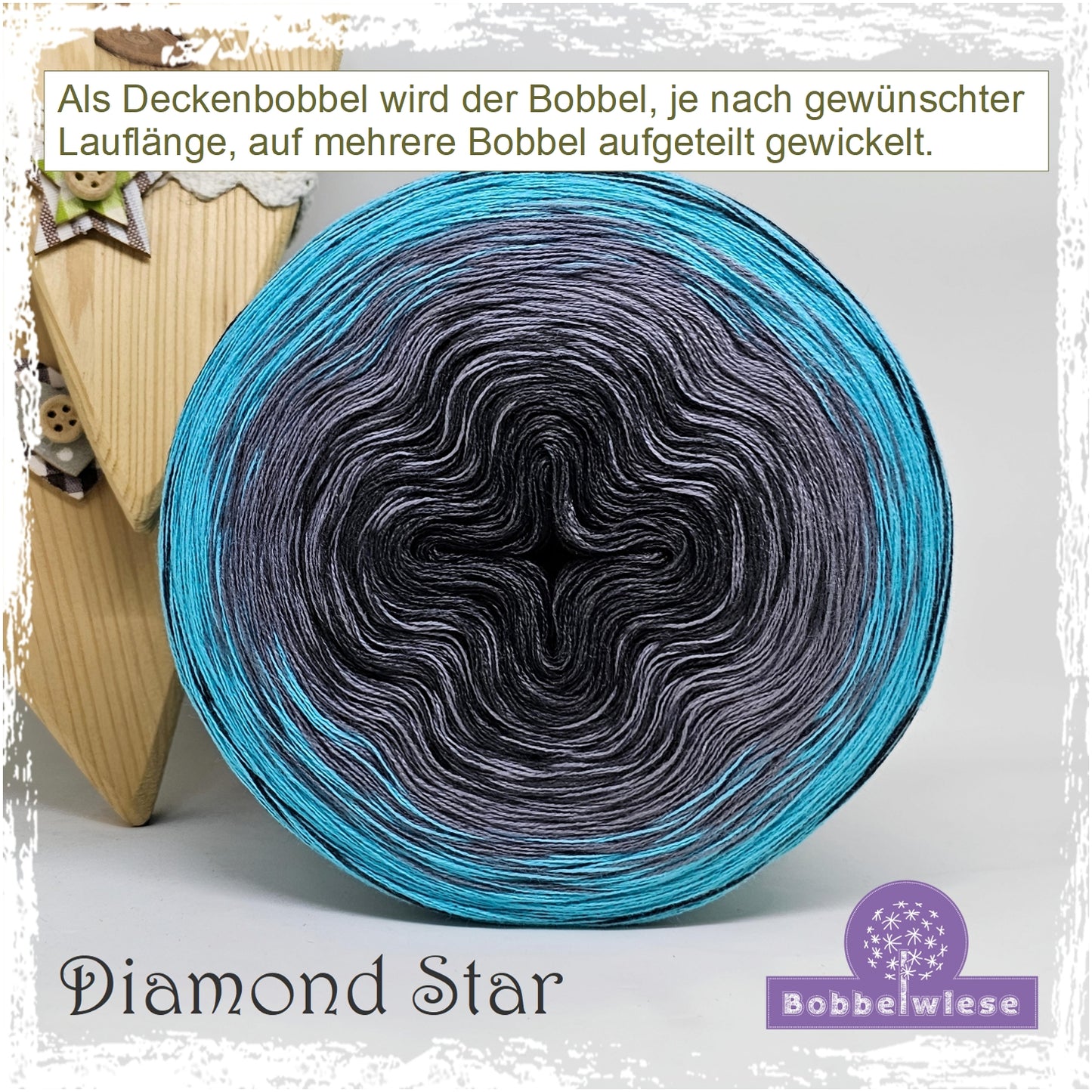 Deckenbobbel "Diamond Star", große Lauflängen, mehrteilig
