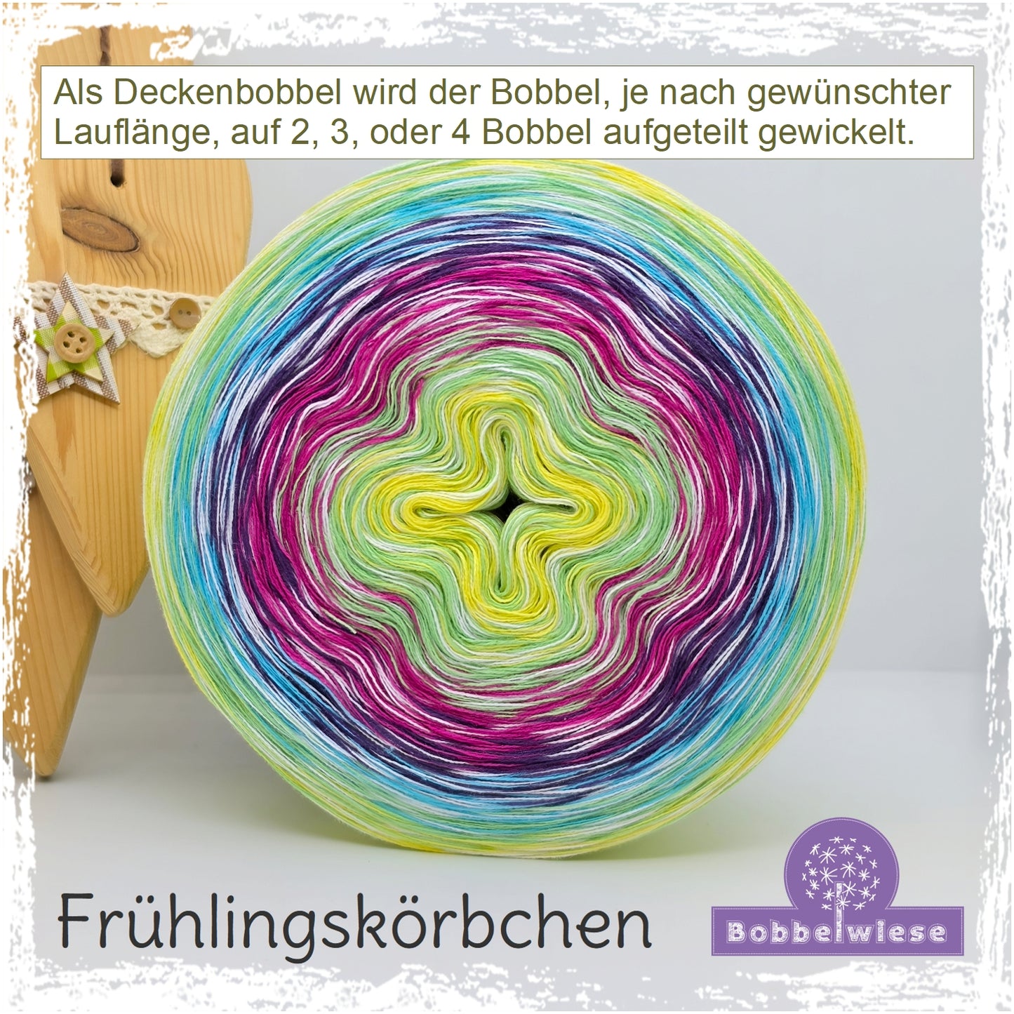 Deckenbobbel "Frühlingskörbchen", große Lauflängen, mehrteilig