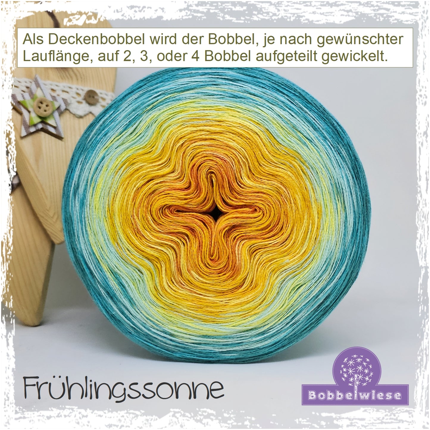 Deckenbobbel "Frühlingssonne", große Lauflängen, mehrteilig