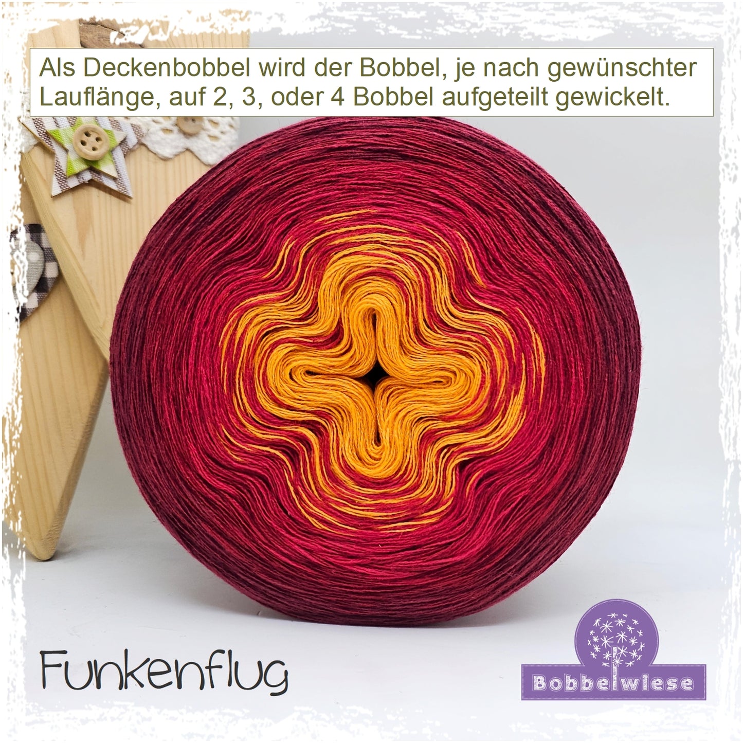 Deckenbobbel "Funkenflug", große Lauflängen, mehrteilig