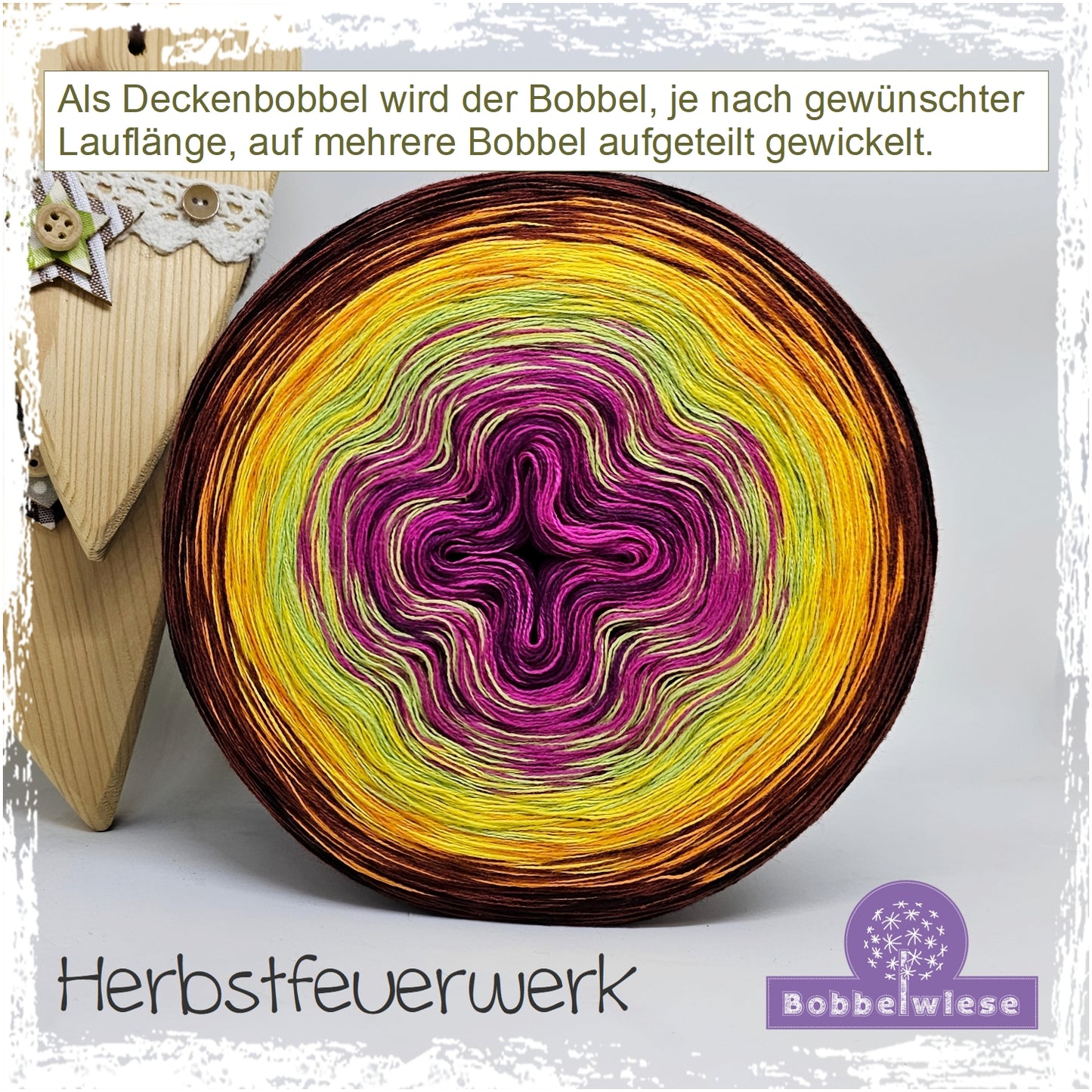 Deckenbobbel "Herbstfeuerwerk", große Lauflängen, mehrteilig