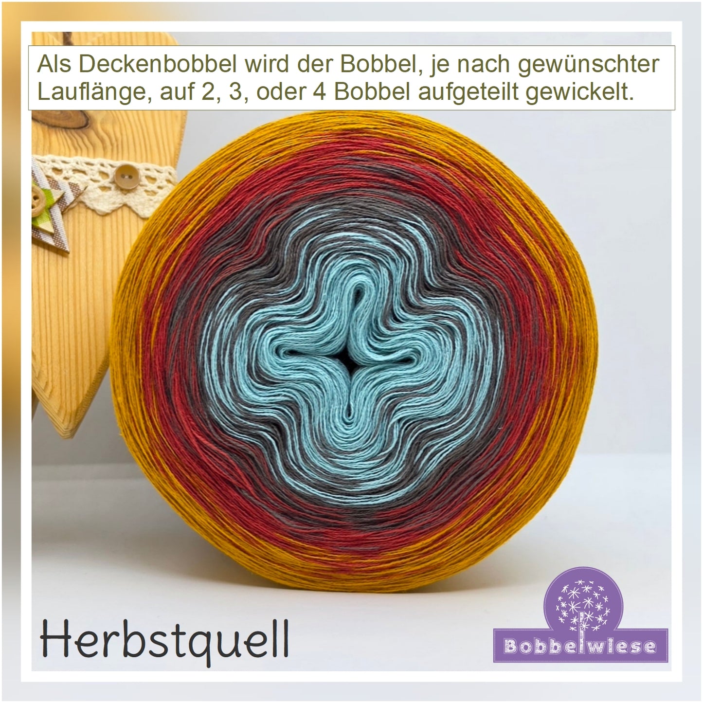 Deckenbobbel "Herbstquell", große Lauflängen, mehrteilig
