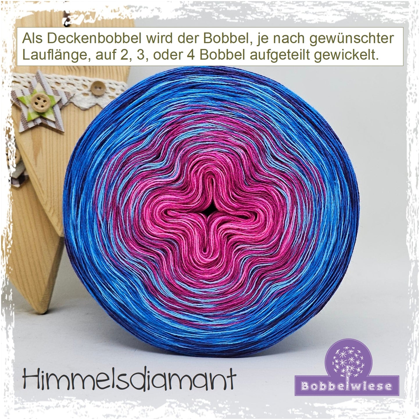 Deckenbobbel "Himmelsdiamant", große Lauflängen, mehrteilig