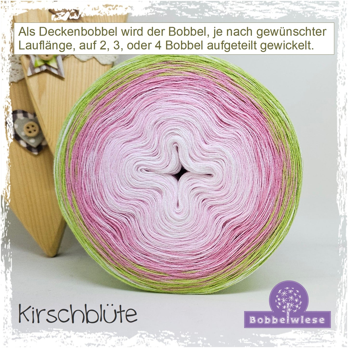 Deckenbobbel"Kirschblüte", große Lauflängen, mehrteilig