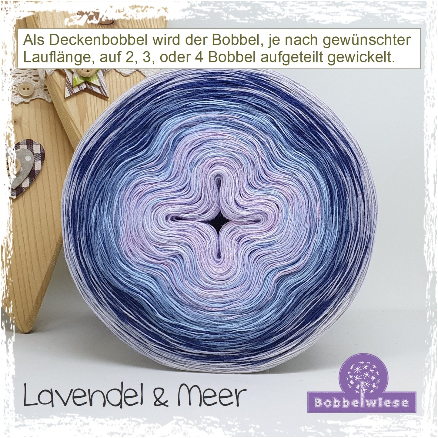 Deckenbobbel "Lavendel & Meer", große Lauflängen, mehrteilig