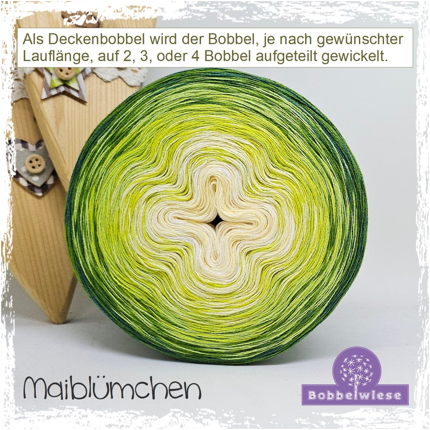 Deckenbobbel "Maiblümchen", große Lauflängen, mehrteilig