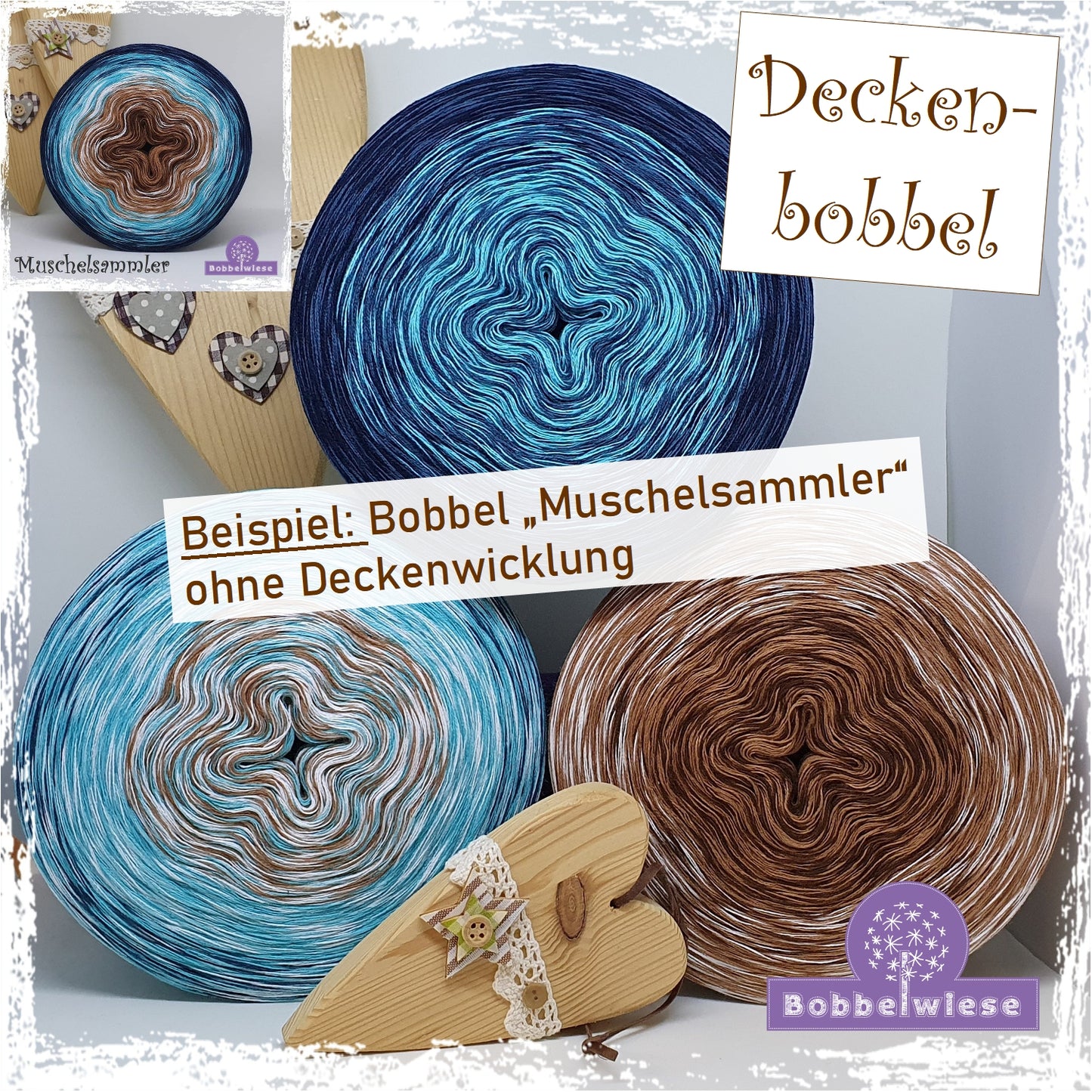 Deckenbobbel / mehrteiliger Bobbel "Muschelsammler", große Lauflängen wählbar