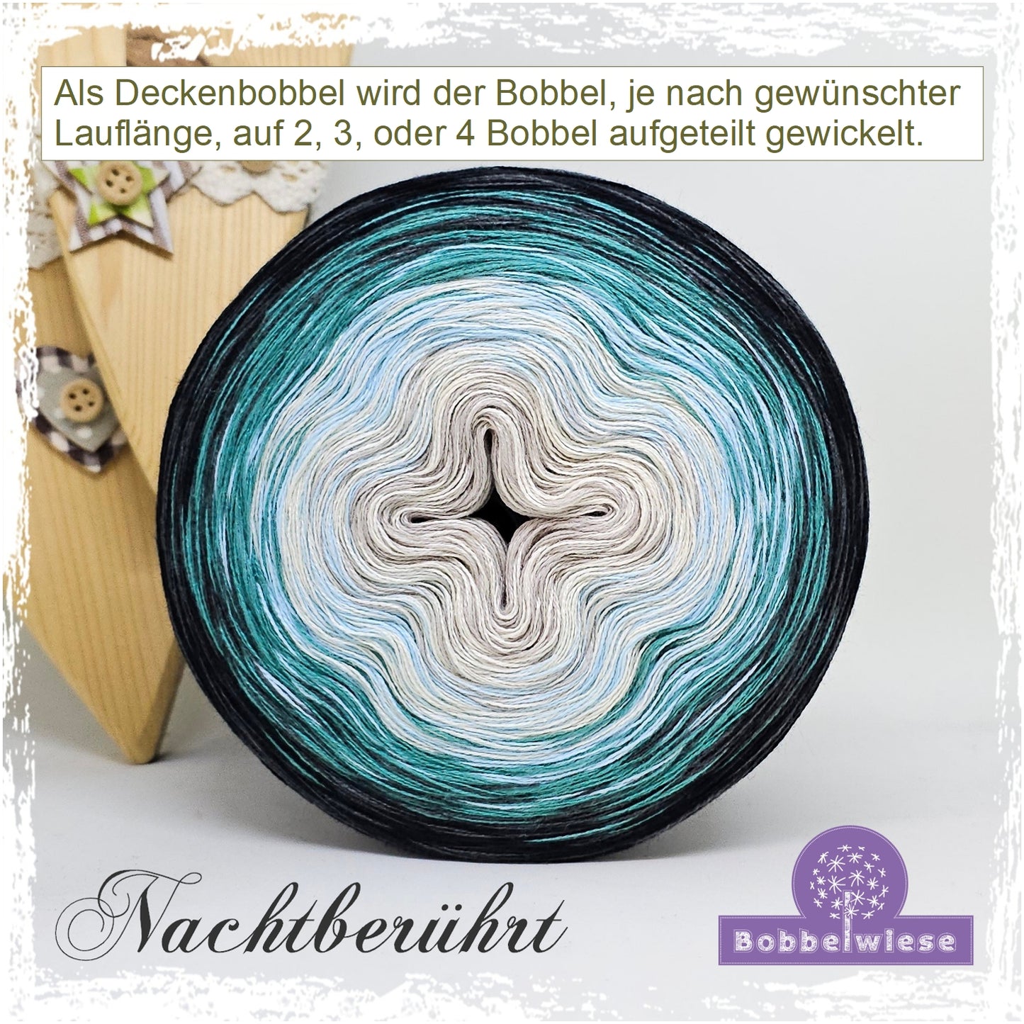 Deckenbobbel "Nachtberührt", große Lauflängen, mehrteilig