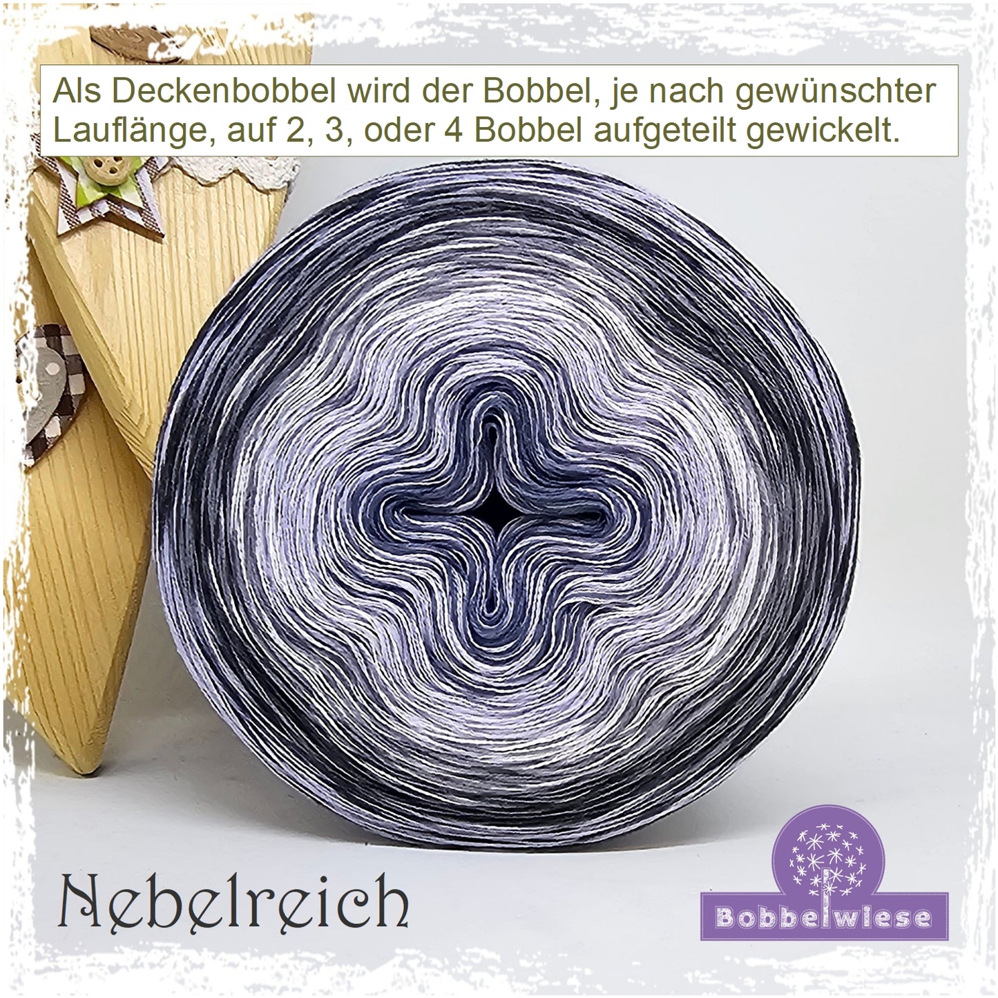 Deckenbobbel "Nebelreich", große Lauflängen, mehrteilig