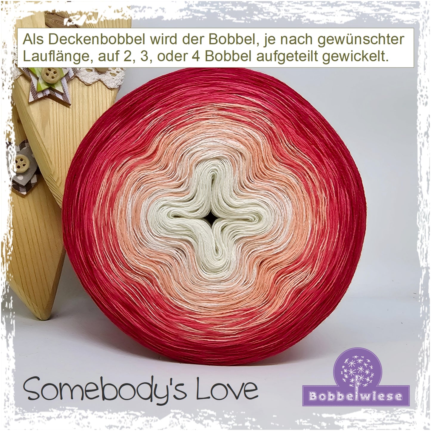 Deckenbobbel "Somebody's Love", große Lauflängen, mehrteilig