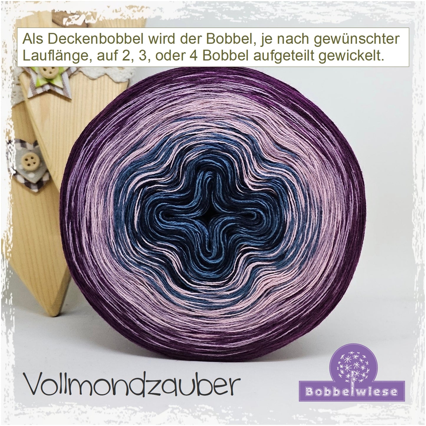 Deckenbobbel "Vollmondzauber", große Lauflängen, mehrteilig