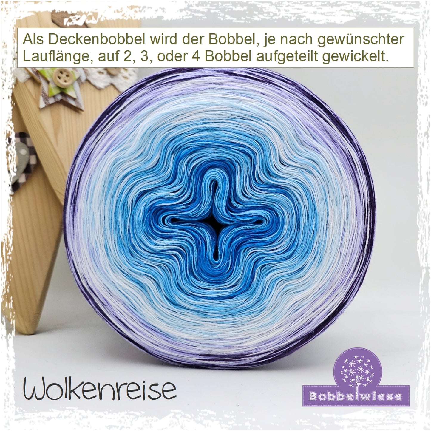 Deckenbobbel "Wolkenreise", große Lauflängen, mehrteilig