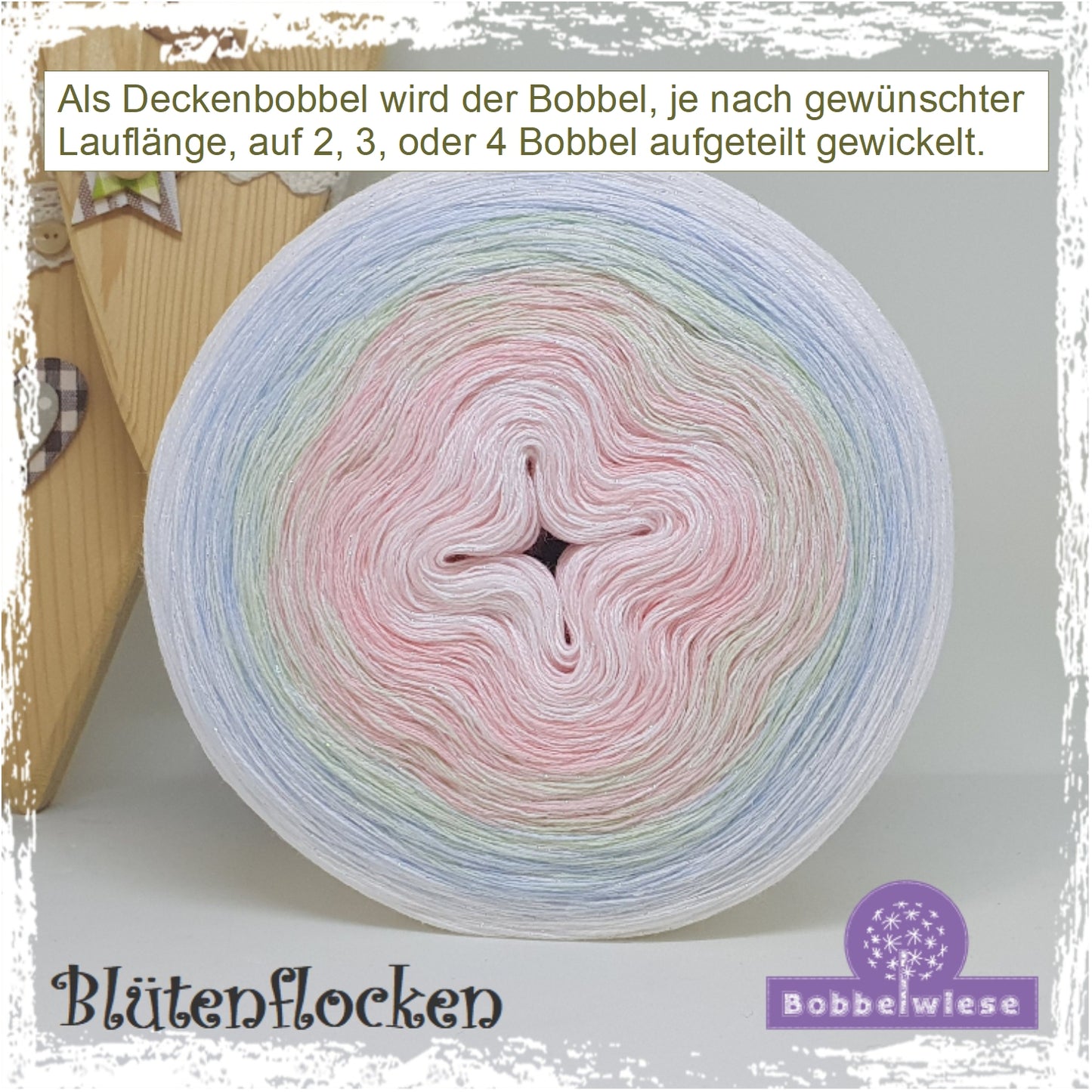 Deckenbobbel "Blütenflocken", große Lauflängen, mehrteilig