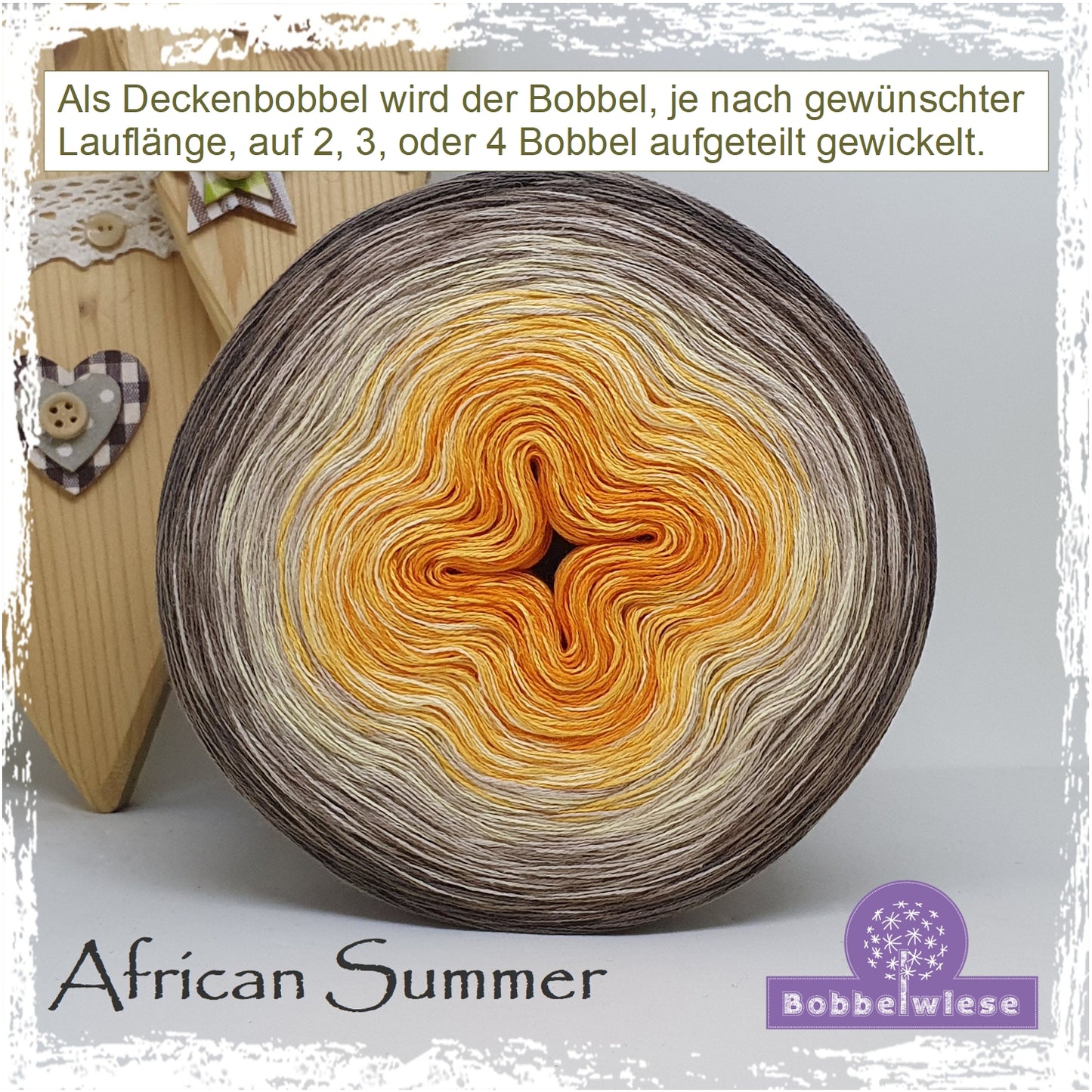 Deckenbobbel "African Summer", große Lauflängen, mehrteilig