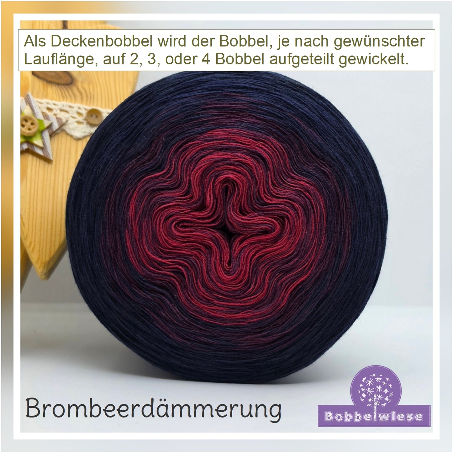 AKTION Deckenbobbel "Brombeerdämmerung", große Lauflängen, mehrteilig