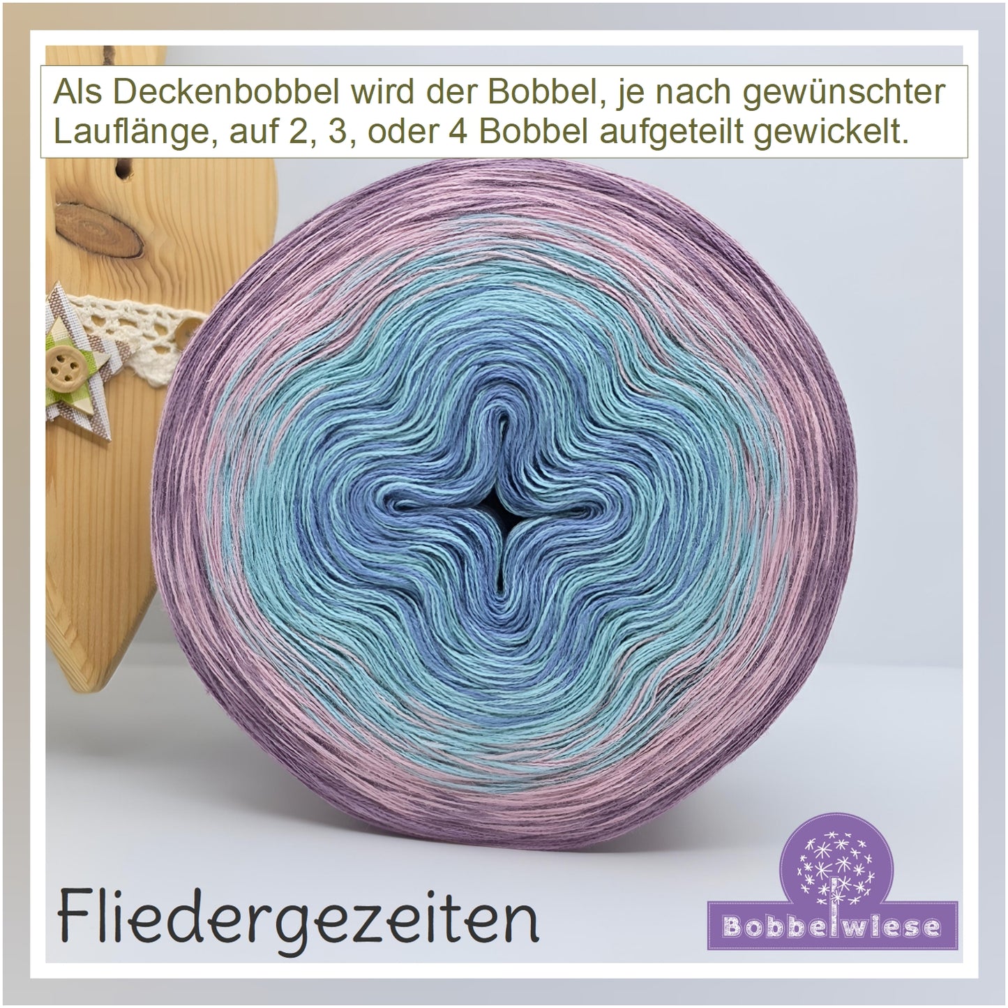 Deckenbobbel "Fliedergezeiten", große Lauflängen, mehrteilig