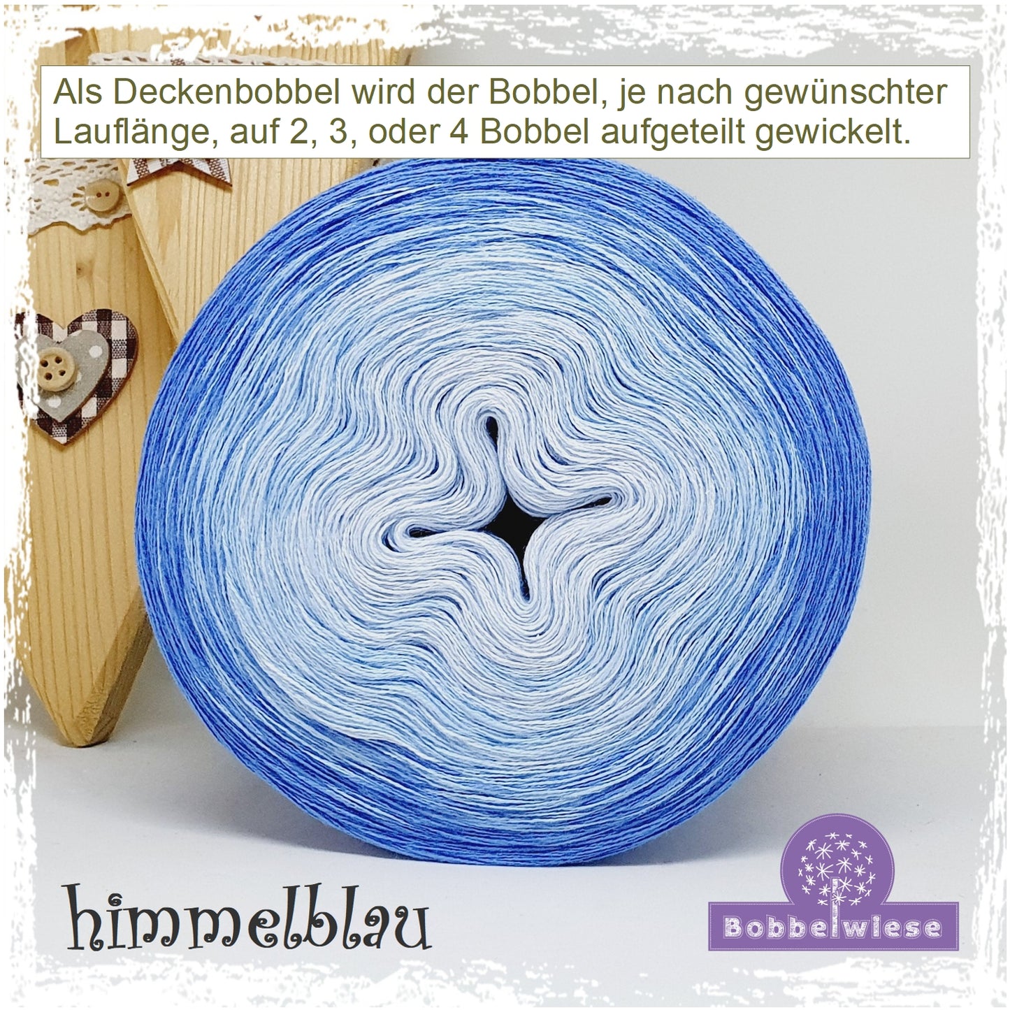 Deckenbobbel "himmelblau", ab 3000mLL