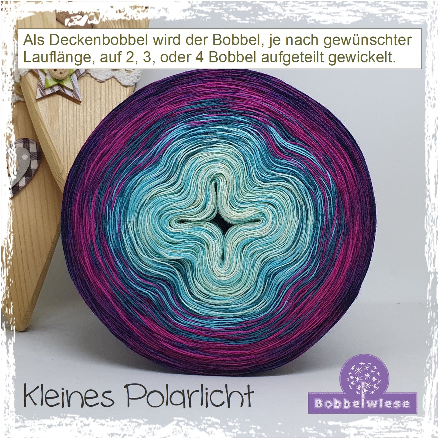 Deckenbobbel "Kleines Polarlicht", große Lauflängen, mehrteilig