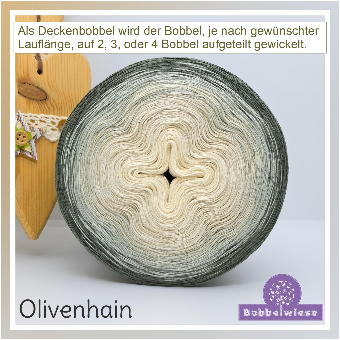 AKTION Deckenbobbel "Olivenhain", große Lauflängen, mehrteilig