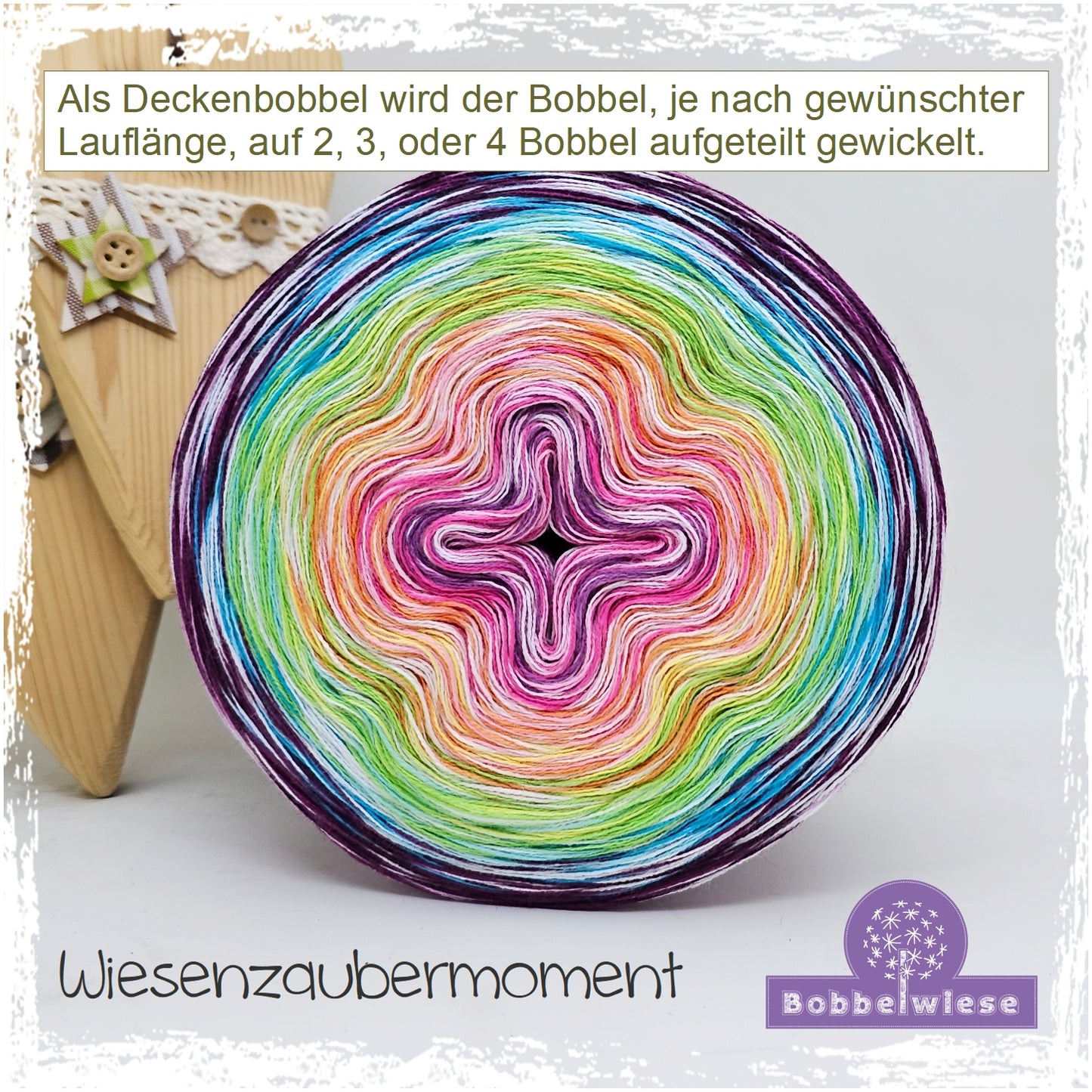 Deckenbobbel "Wiesenzaubermoment", große Lauflängen, mehrteilig