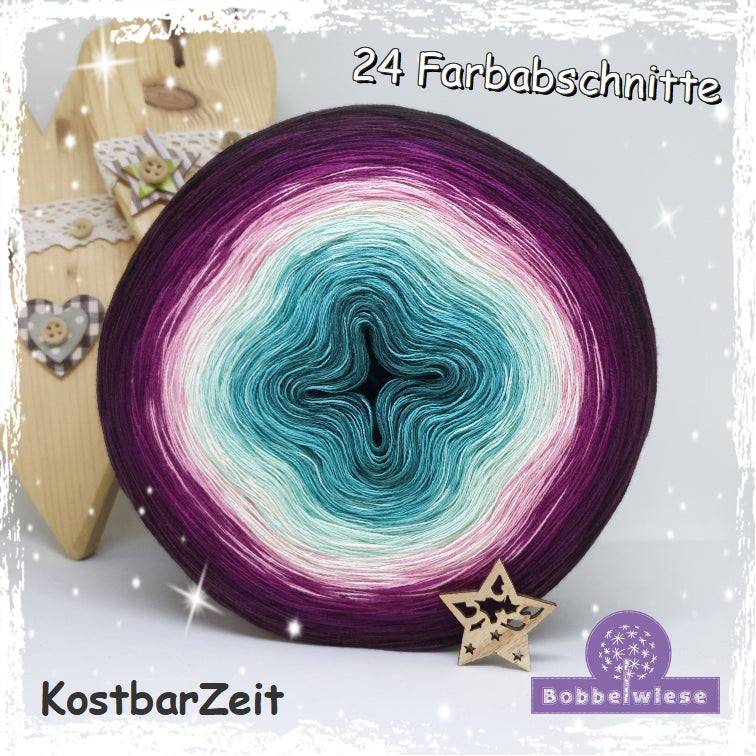 Bobbel "KostbarZeit", 24 Farbabschnitte, 4fädig