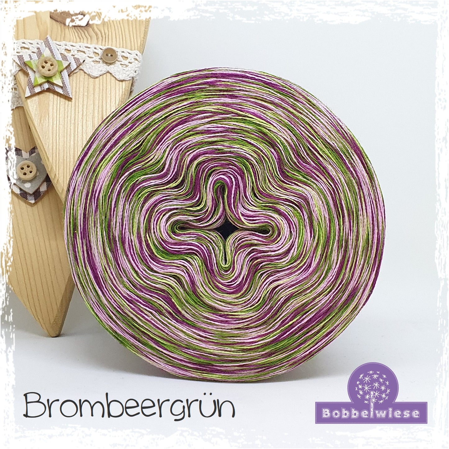 Bobbel meliert "Brombeergrün"