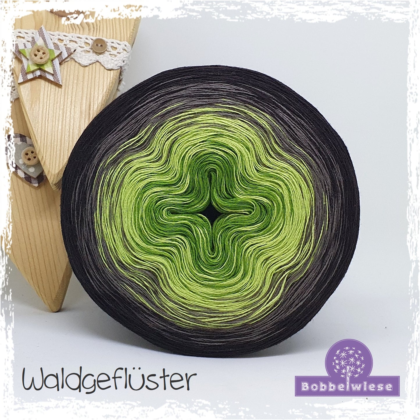 Geschenkidee Set: Bobbel "Waldgeflüster" 4fädig + Tuchnadel