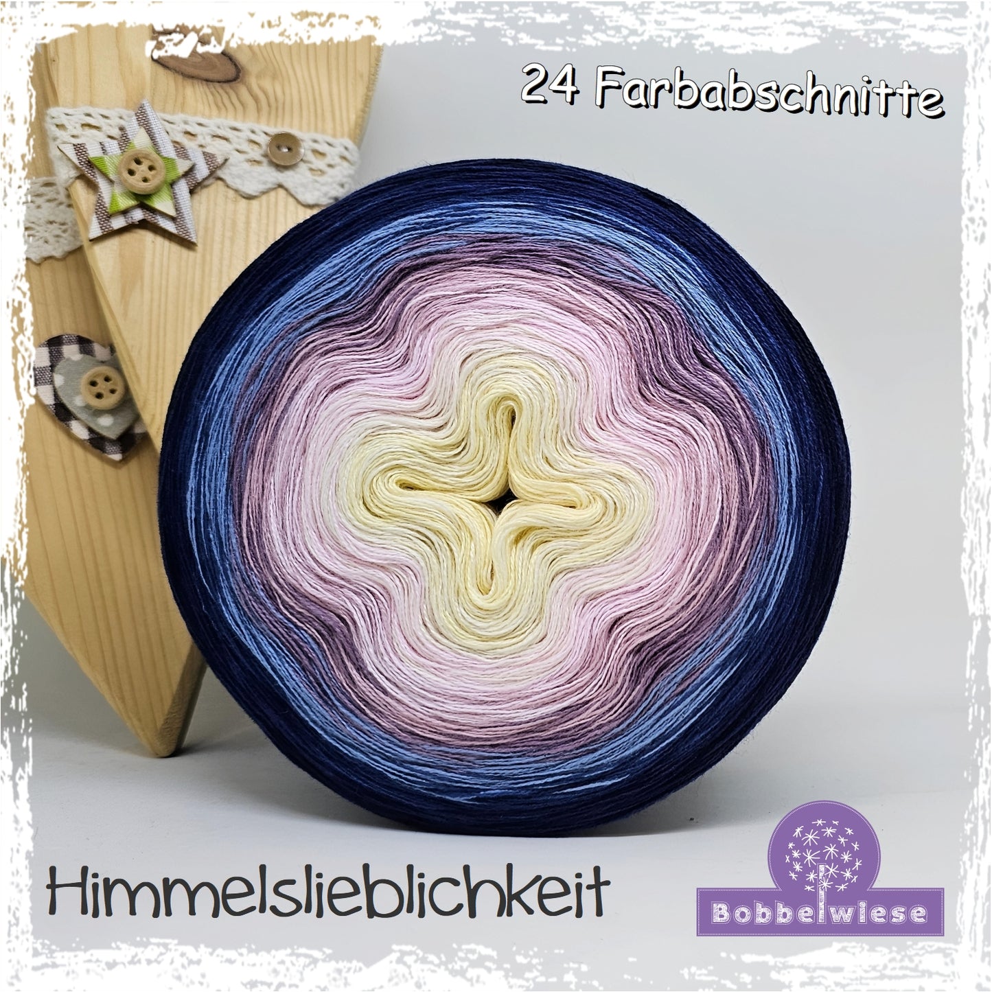 Bobbel "Himmelslieblichkeit", 24 Farbabschnitte, 4fädig