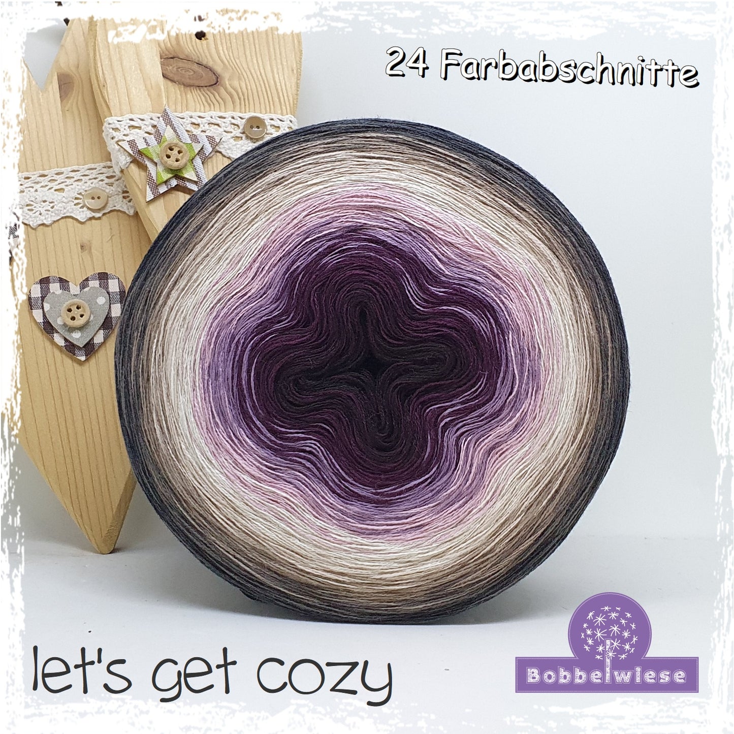 Bobbel "let's get cozy", 24 Farbabschnitte, 4fädig