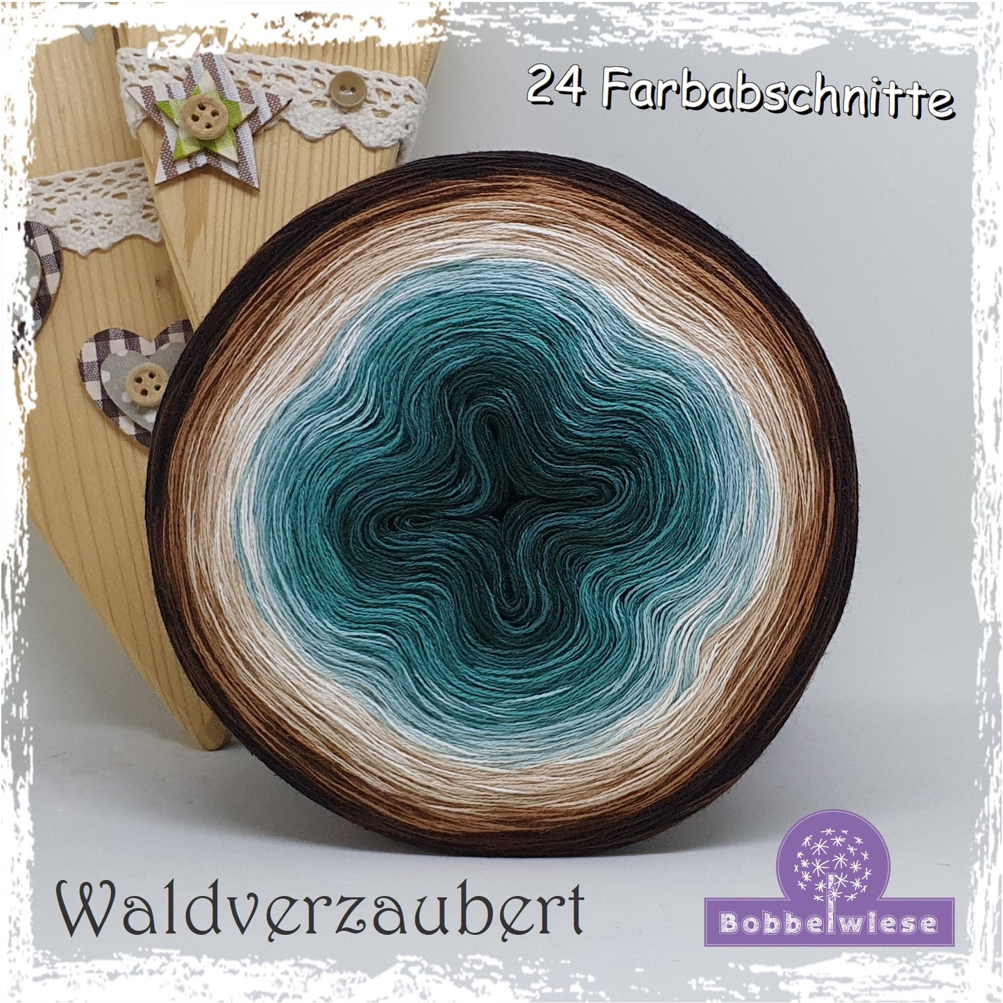 Bobbel "Waldverzaubert", 24 Farbabschnitte, 4fädig