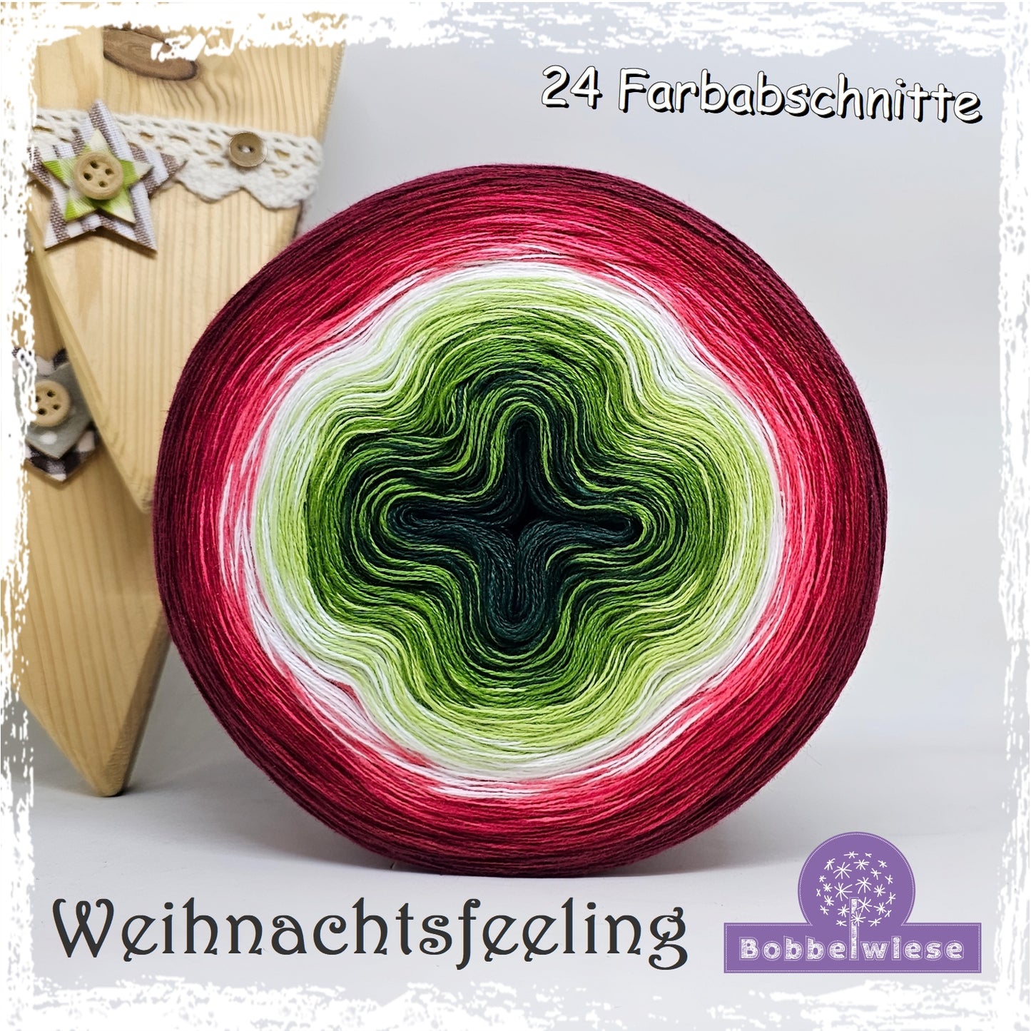 Bobbel "Weihnachtsfeeling", 24 Farbabschnitte, 4fädig
