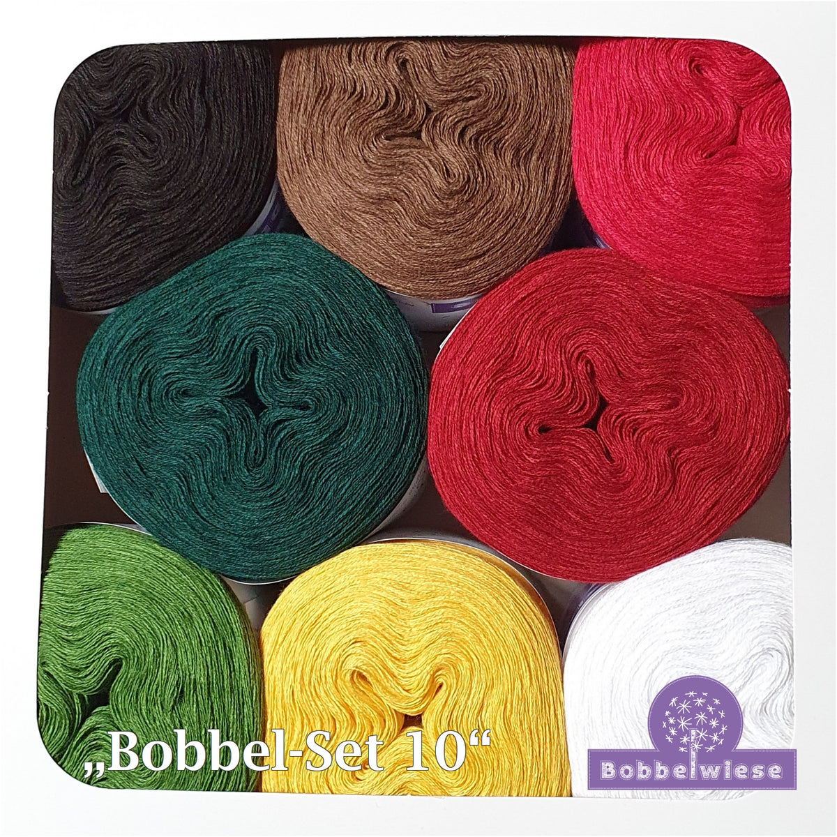 Bobbel "Temperaturdecke Set 10", 8 unifarbene Bobbel je 500mLL/4fädig