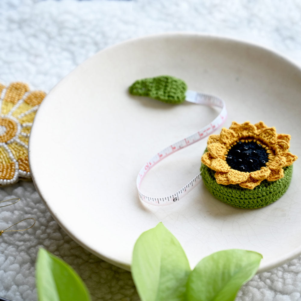 Geschenkidee Set: Bobbel "Sunflower" + Maßband"