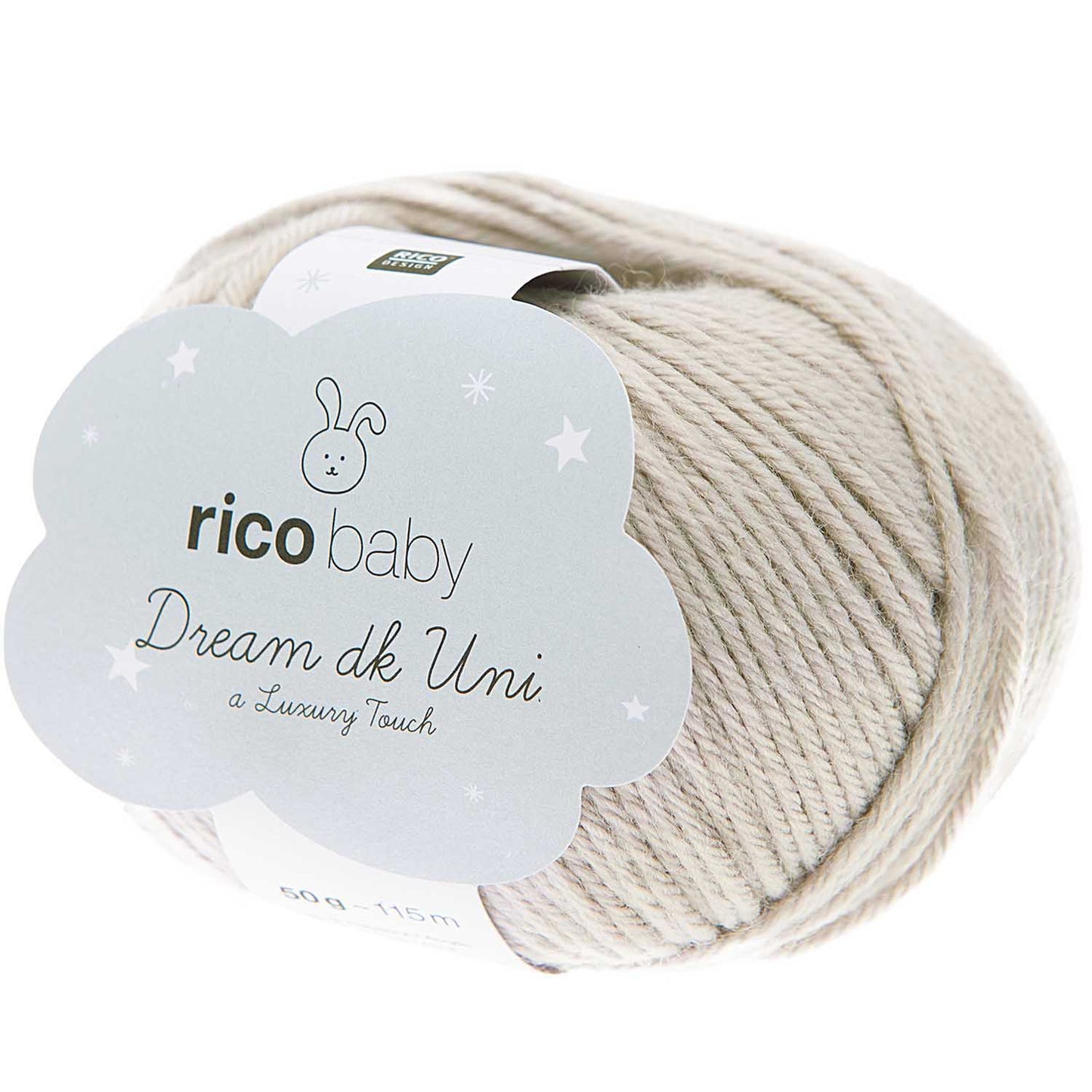 Rico Design Baby Dream dk uni - A Luxury Touch 50g 115m, silbergrau (017)