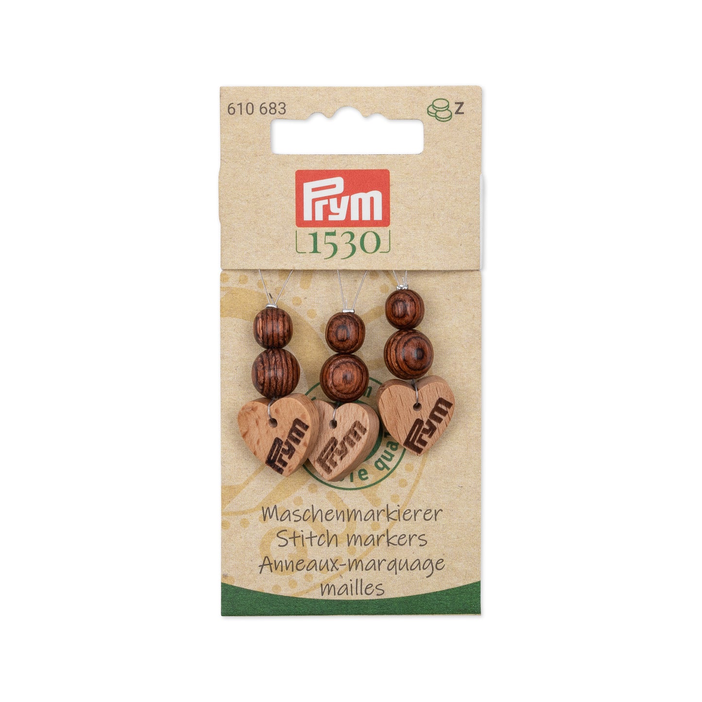 PRYM 1530 "Herz" Maschenmarkierer aus Holz