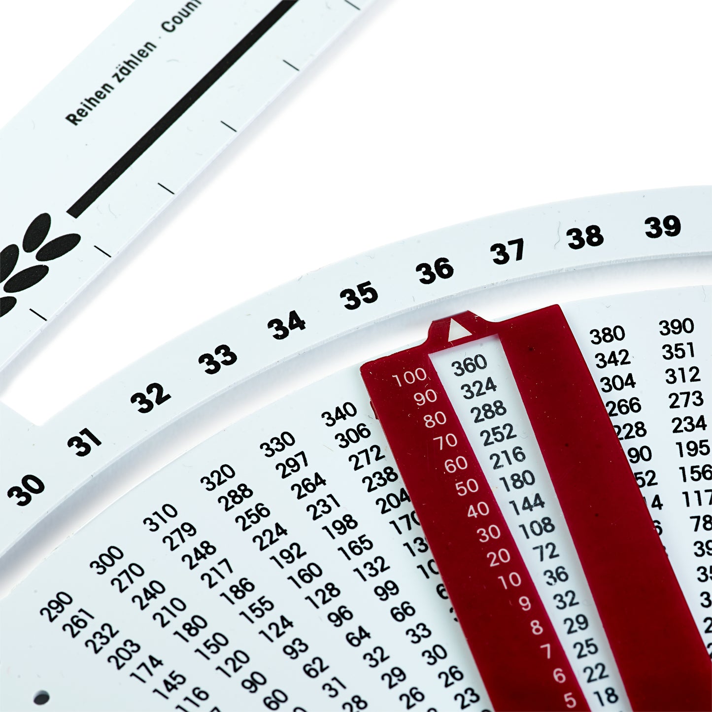 PRYM Strickrechner mit Zählrahmen und Nadelmaß, Kunststoff, Strickschablone