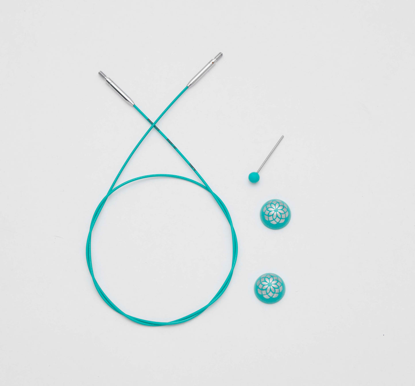 KnitPro Mindful Kollektion, Nadelseil 360°, türkis, für austauschbare Nadelspitzen