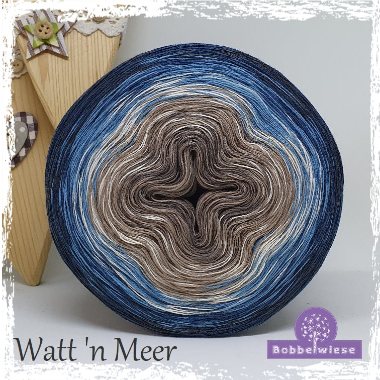 Bobbel "Watt'n Meer", Farbverlaufsgarn