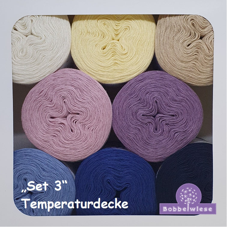 Bobbel "Temperaturdecke Set 3", 8 unifarbene Bobbel je 500mLL/4fädig