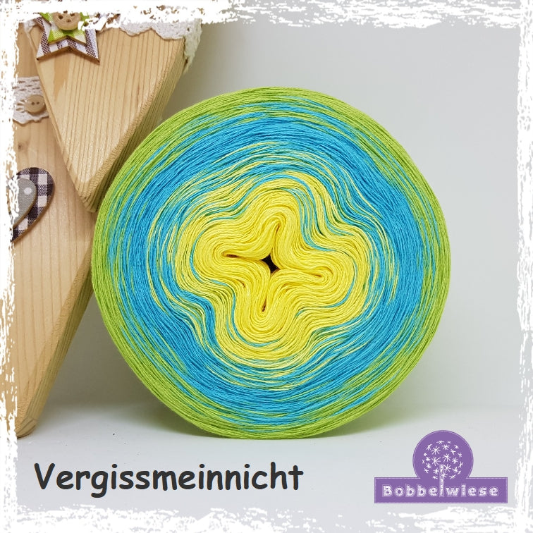 Bobbel "Vergissmeinnicht", Farbverlaufsgarn