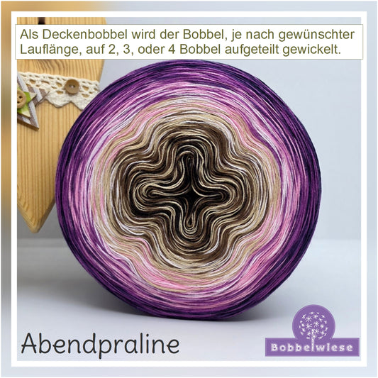 Deckenbobbel "Abendpraline", große Lauflängen, mehrteilig