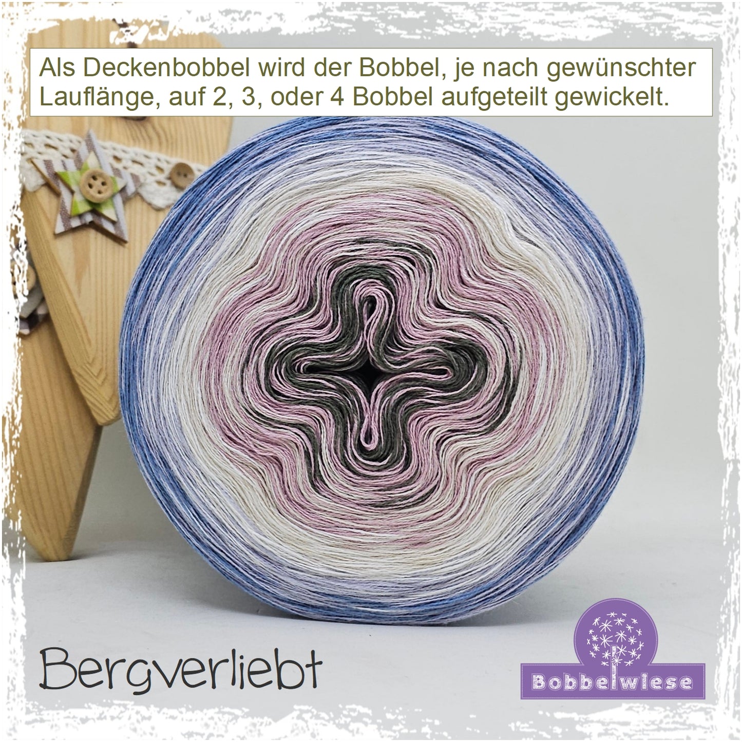 Deckenbobbel "Bergverliebt", große Lauflängen, mehrteilig