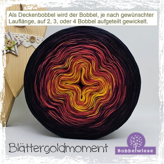 Deckenbobbel "Blättergoldmoment", große Lauflängen, mehrteilig