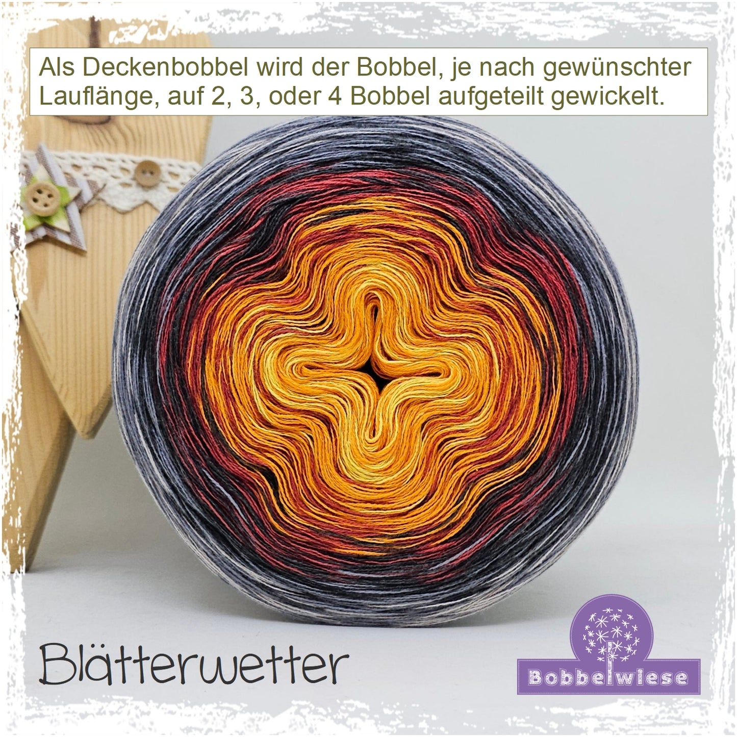 AKTION Deckenbobbel "Blätterwetter", große Lauflängen, mehrteilig